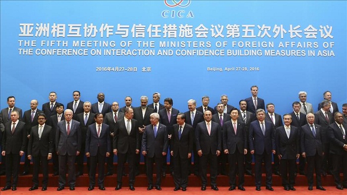 Clôture à Pékin des travaux de la 5ème réunion des MAE des pays de la CICA